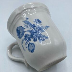 Jardin Bleu Brick Oven Stoneware Mug Coffee Cup Tea Blue Flowers
